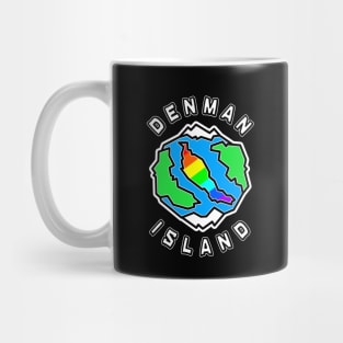 Denman Island on Planet Earth with Rainbow Vibes - Denman Island Mug